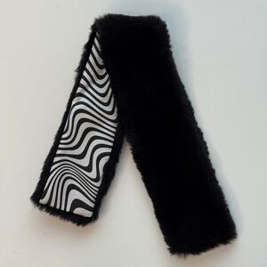 Poppy Parker Op Art Opening Mod Neutral Code Fashion Fur Wrap Stole Sash No Doll